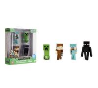 Jada Minecraft 2.5" MetalFigs 4-Pack - Includes Steve in Diamond Armor, Alex in