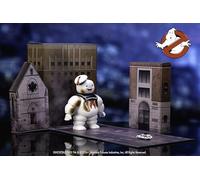 Jada Nanoscene: Ghostbusters 6 pollici Stay Puft Marshmallow Man pressofuso Figura di Metallo con Nano Ecto-1 Diecast Veicolo