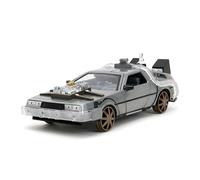 Back to The Future Part III 1:24 Time Machine Rail Wheels Die-Cast Car, Toys for