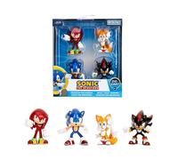 JADA DIE-CAST SONIC THE HEDGEHOG 4 PKT FIGURE IN METALLO-35605