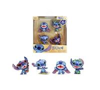 Jada - Stitch 6 cms Set di 4 pezzi - Cofanetto di 4 statuette in metallo - 4 versioni del tuo personaggio preferito - sotto licenza ufficiale - 8 anni