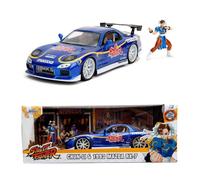 Jada Street Fighter 1993 Mazda RX7 scala 1/24 pressofuso con Chun Li Action Figu