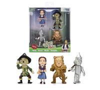 Jada The Wizard of Oz Set di figure in metallo pressofuso da 6,3 cm - Dorothy, Spaventapasseri, Tin Man e Leone codardo Nano Metal Figure da collezione 4 giocattoli