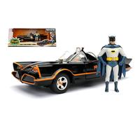 JADA TOYS 1/24 BATMOBILE 1966 WITH FIGURE BATMAN + ROBIN 1:24 MODELLINO