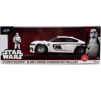Jada Toys 1:24 Star Wars 2021 Dodge Hellcat Con Figura Stormtrooper