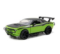 Jada Toys 253203043 Fast & Furious Letty's Dodge Challenger SRT8 off Road, Modello Tuning in Scala 1:24, con Spoiler, Porte apribili, Cofano e Bagagliaio, Ruota Libera, Verde