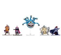 Jada Toys, 5 nanofigure di “Dungeons & Dragons”, 253253000, da Collezione, Die-Cast, Minsc Human Ranger, Elf Bard, Orc, Tiefling Paladin, Beholder, Set da 5 Pezzi, 4 cm, dai 12 Anni in su