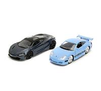 Jada Toys - Auto Fast and Furious (set da 2 pezzi) - Brian's Porsche 911 GT3 RS & Shaw's McLaren 720S 2017-2 Legacy Series Modellino auto con porte apribili, 1:32, 19 cm, a partire da 8 anni, Wave 1,