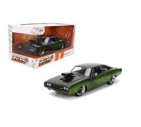 Jada Toys Bigtime Muscle 1:24 1970 Dodge Charger RT auto pressofusa - porte apribili, cofano, bagagliaio, pneumatici in gomma (verde caramella/grigio)