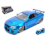 Jada Toys BRIAN'S NISSAN SKYLINE GT-R 2002 FAST & FURIOUS METALLIC BLUE 1:24