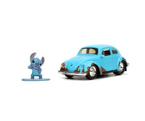Jada Toys Disney Lilo and Stitch 1:32 Volkswagen Beetle Die-cast Car w/ 1.65" St