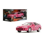 Jada Toys Fast & Furious 1:24 Honda Integra (Suki's Pink Design) - Modellino auto pressofuso, esterno ricco di dettagli, riproduzione autentica di film, giocattolo da collezione, a partire dagli 8