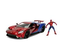 Jada Modellino auto Marvel Ford GT del 2017 – Scala 1:24 – Personaggio incluso – 8+ anni