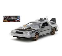 JADA TOYS JADA253255073 DE LOREAN BACK TO THE FUTURE III RAILROAD WHEELS W/LIGHT