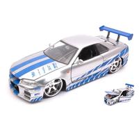 JADA TOYS JADA97158 BRIAN S NISSAN SKYLINE GT-R 2002 FAST & FURIOUS SILVER/BLUE
