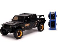 Jada Toys Just Trucks 1:24 2020 Jeep Gladiator Con Rack Auto In Metallo Nera...