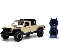 Jada Toys Just Trucks 1:24 2020 Jeep Gladiator Die-cast Car Tan with Tire Rack,