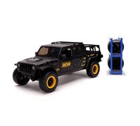 Jada Toys Just Trucks 1:24 2020 Jeep Gladiator with Rack Die-cast Car Black B&M,