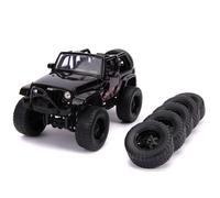 Jada Toys Just Trucks 2007 Jeep Wrangler Nero/Rosa Camo Con Rack 1:24...