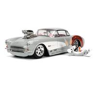 1957 Chevrolet Corvette + Figura Bugs Bunny Looney Tunes 1:24 Jada Toys 32390 25