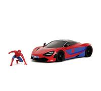 Jada Toys Marvel Auto McLaren 720S (19 cm) con personaggio Spider-Man (5 cm) - Modellino auto con parti apribili, set di giocattoli in metallo per fan e bambini dagli 8 anni in su