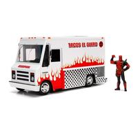 JADA Toys Marvel Deadpool & Taco Truck Die-cast Car, 1:24 Scale Vehicle, 2.75” C