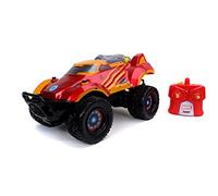 Jada Toys Marvel RC Auto Iron Thruster, auto telecomandata con turbo, ricarica USB, 3,6 m/s, distanza di controllo 25 m, scala 1:14, rosso