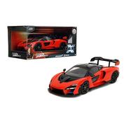 Jada Toys McLaren Senna Fast & Furious - Veicolo pressofuso in scala 1:24, interno dettagliato, cofano apribile, porte e bagagliaio, modellino di auto da collezione per bambini dagli 8 anni in su,
