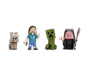 Jada Toys Minecraft Movie - Confezione da 4 personaggi da 2,5"