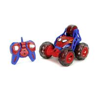 Jada Toys Spider-Man RC Stunt Car (20 cm) - Auto telecomandata con 5 ruote per Standing Drift & Action 360° Marvel giocattolo per bambini dai 5 anni in su, con luce, batteria e batterie incluse