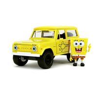Ford Bronco 1973 Giallo SpongeBob Con Figura Modellino 1:24 Jada Toys