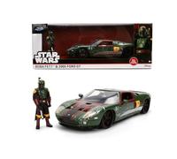 Jada Toys Star Wars Auto Boba Grasso - 2005 Ford GT (Circa 19 cm) Modello Auto 1:24 in Metallo con Figura, Cofano, Porte e Bagagliaio apribile, Die-Cast, per Bambini e Collezionisti a Partire dagli 8