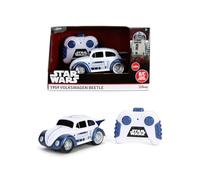 Jada Toys Star Wars - Auto radiocomandata Volkswagen Beetle R2-D2 (circa 14 cm) - Auto giocattolo telecomandata in stile R2-D2, 1 canale, 2,4 GHz, 1:32, per fan e bambini dai 3 anni in su, telecomando