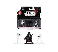 Jada Toys Star Wars Nano Die-Cast Set di 3 Personaggi Stormtrooper, Darth Vader, Stormtrooper 2,4 cm, 1,65 Pollici, Multicolore