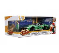 jadA toys street fighter chevrolet corvette 1969 1:24 con figurina di cammy