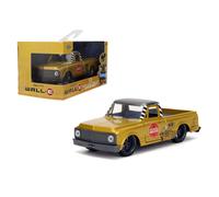 Jada Wall-E / 1972 Chevrolet Cheyenne 1:32 auto pressofusa, porte apribili, finitura lucida, età 8+, edizione da collezione, giallo