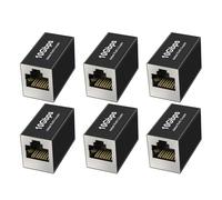 Jadaol Accoppiatore RJ45 schermato 10 Gbps, contatti placcati oro, prolunga Ethernet in linea in lega di alluminio, adattatore femmina a femmina supportato PoE per cavi Cat8/Cat7/Cat6a/Cat6
