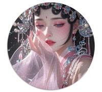 Jade Beauty 1000 Pieces Round Puzzles Creative Jigsaw Impossible Hard Difficult Challenging for Adults And Kids Unique Challenge Game 1000pcs (67.5x67.5cm)