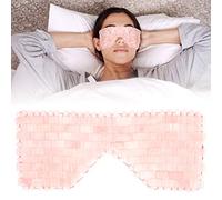 Jade Eye Mask, Jade Stones Maschera per gli Occhi per Dormire per il Viso, Affaticamento degli Occhi Strumento per il Massaggio per la Cura della Pelle Rimuovere le Rughe, Maschera per(Quarzo rosa)