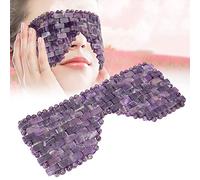 Jade Eye Mask, Jade Stones Maschera per gli Occhi per Dormire per il Viso, Affaticamento degli Occhi Strumento per il Massaggio per la Cura della Pelle Rimuovere le Rughe, Maschera per gli(Ametista)