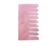 Jade Hair Massager Comb GuaSha Tool Stone Board 1Pcs (Color : Rose quartz Comb)