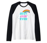 Jade - La Migliore Jade di Sempre - Rainbow Cute Girl Jade Maglia con Maniche Raglan