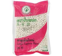 Jade Leaf Brand Perle di Tapioca Bianche Grandi - 24 x 400 g | Ideali per bubble tea e milk tea fatti in casa - Certificazione GMP e ISO 9001
