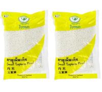 Jade Leaf Brand Piccole Perle di Tapioca Bianche, 400 Gr (Confezione da 2)