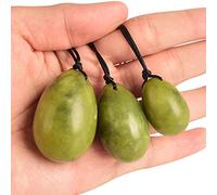 Jade Massage Egg 3 Pcs Set Yoni Ball Natural Crystal Mineral Stone Kegel Exercise Tool Cura Del Pavimento Pelvico,3 Pz