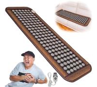 Jade - Tappetino riscaldante a infrarossi lontano con tormalina e ametista, tappetino termico in cristallo biologico con controller intelligente e spegnimento automatico, per alleviare il dolore di