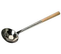 JADE TEMPLE 17062 Mestolo per Wok, Rotondo, Acciaio Inossidabile, Argento, 57 x 35 x 41 cm