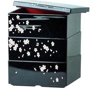 JADE TEMPLE Bento Box 3 pezzi con coperchio fiori di ciliegio Fuji - 1 set