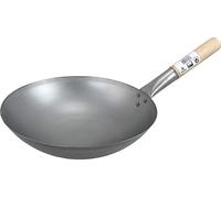 JADE TEMPLE, Padella Wok di Ferro, Colore Grigio, Ferro, Grigio., Diametro 30 cm