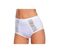 JADEA 12 Pezzi Slip Culotta Donna 534 in Cotone con Inserti avanti in Pizzo